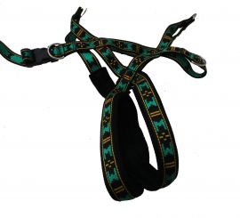 ManMat Pulka Zuggeschirr grün-schwarz 