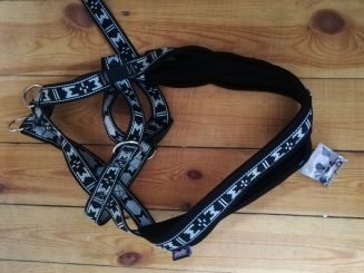 ManMat Pulka Zuggeschirr schwarz-silber XXXL